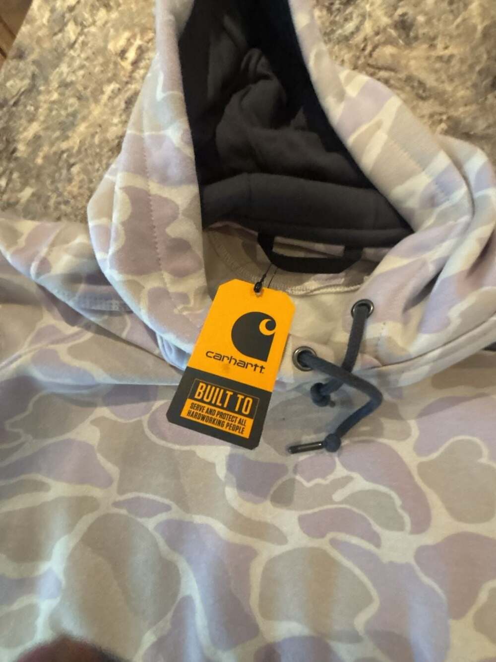 Carhartt Women's Relaxed Fit Midweight Camo Hoodie Size M - Picture 3 of 5